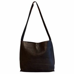 Kenneth Cole New York Genuine Pebble Leather Shoulder Purse Black Handbag